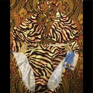 Sky Blue Bikini Bottoms Medium Top Large